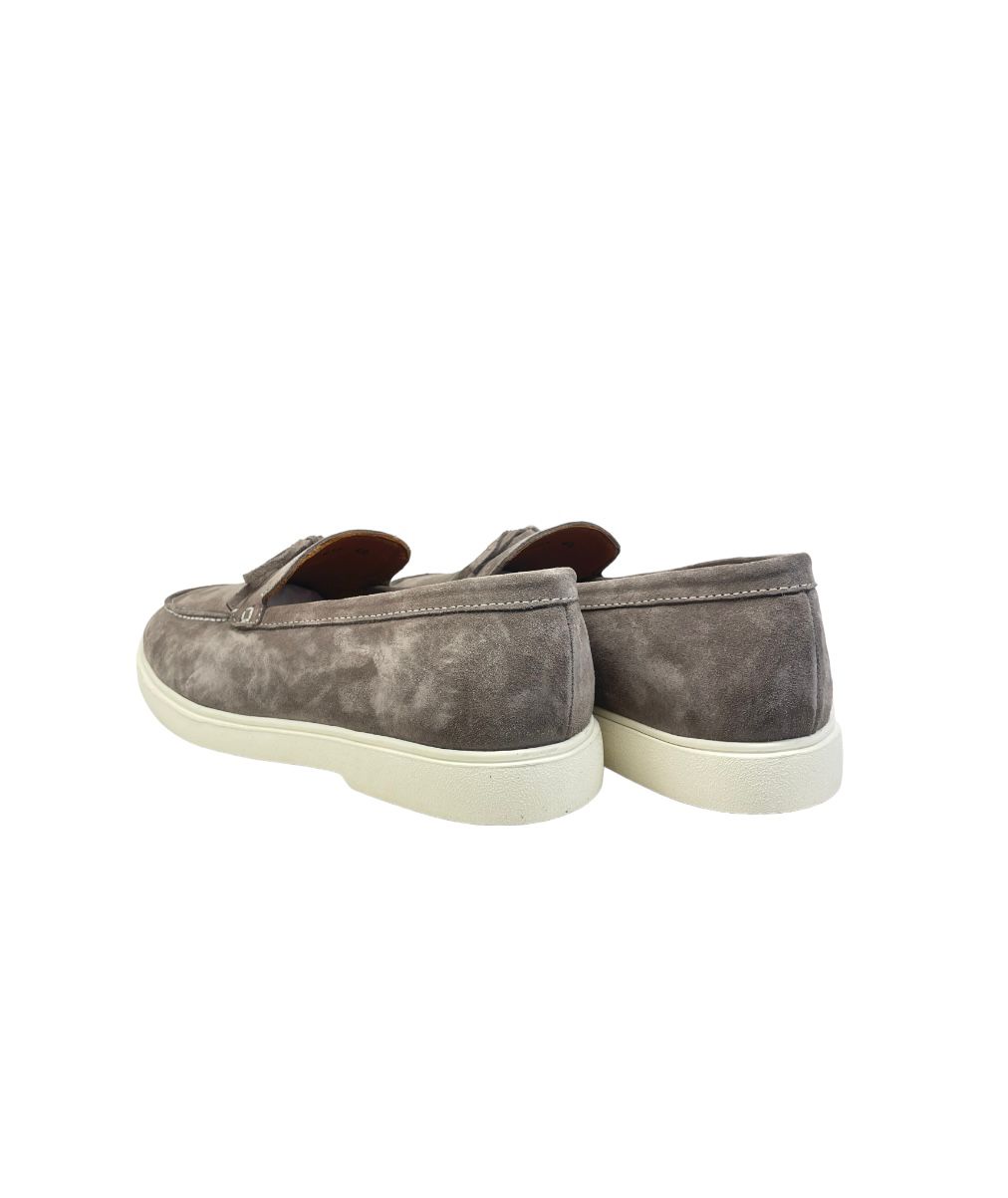 Pedro, Grey Front Strap Loafer