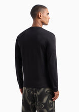 Load image into Gallery viewer, Emporio Armani, Visibility Stretch-Cotton Long-Sleeved Black T-Shirt
