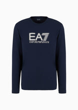 Load image into Gallery viewer, Emporio Armani, Visibility Stretch-Cotton Long-Sleeved Navy T-Shirt
