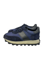 Load image into Gallery viewer, Pedro, Navy-Black  Sneakers In Suede And Fabric
