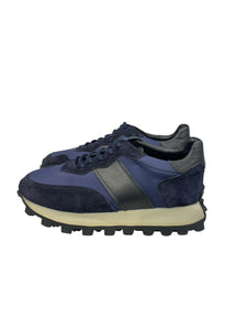 Pedro, Navy-Black  Sneakers In Suede And Fabric