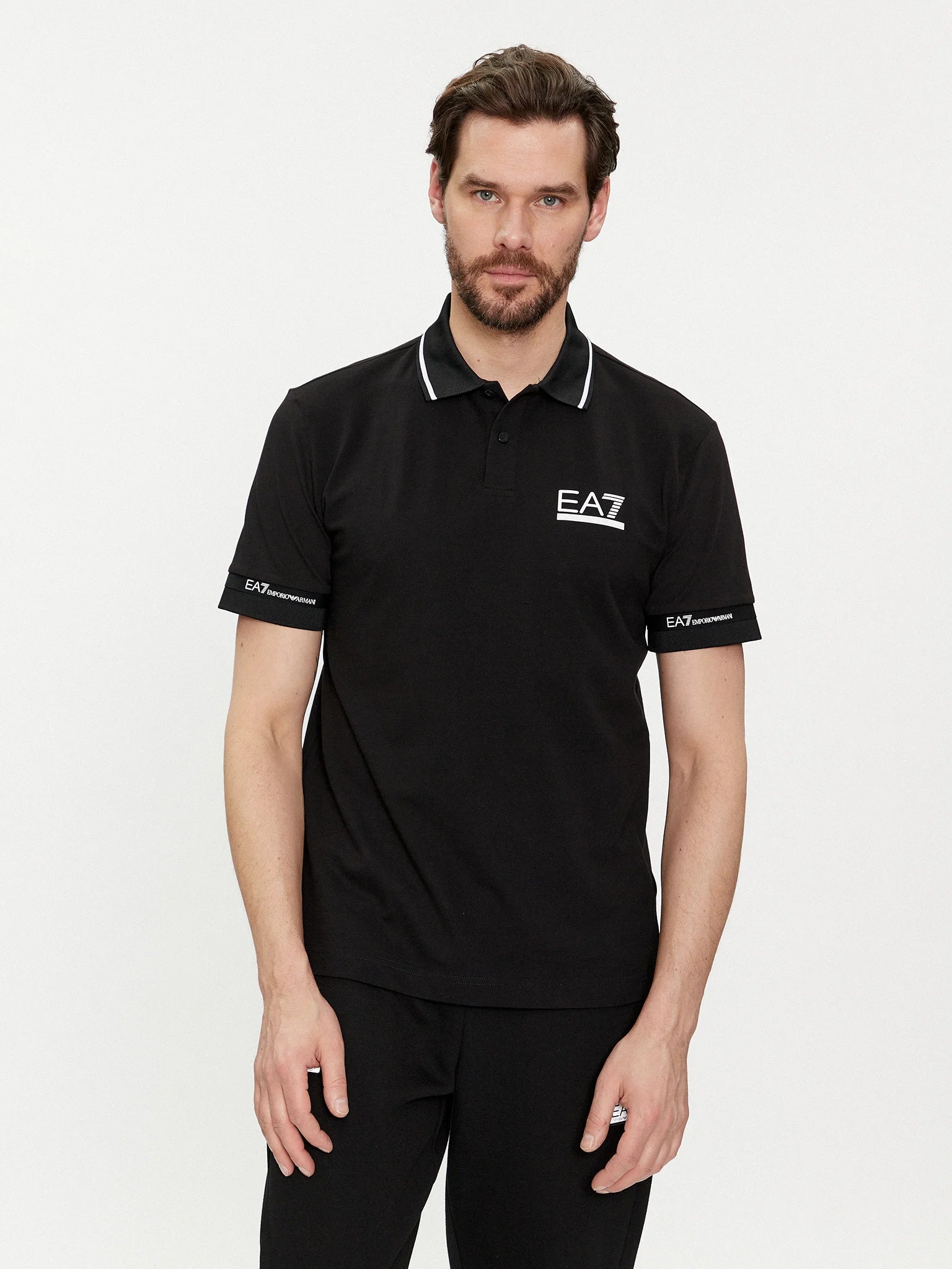 EA7, Black Polo Shirt