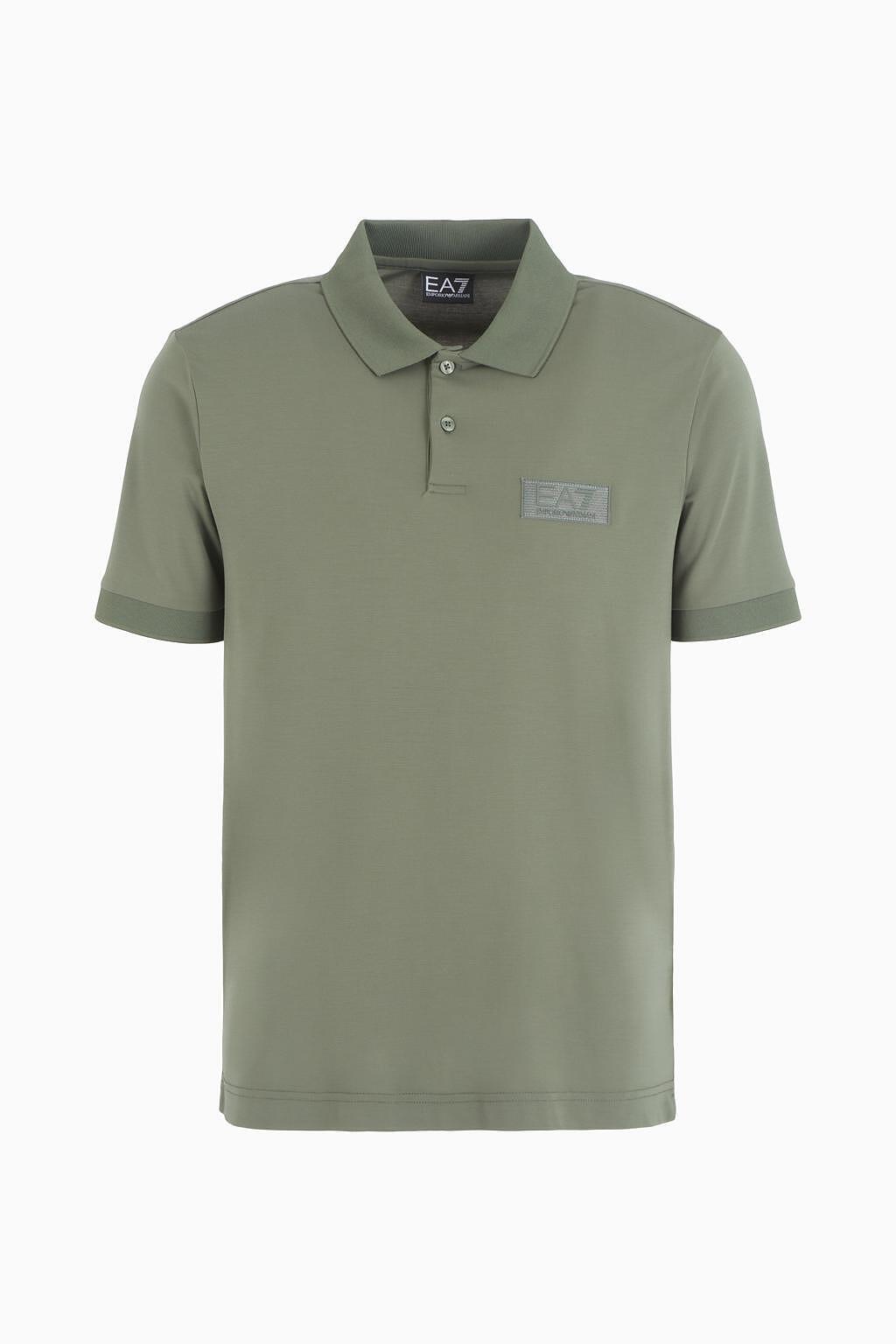 Emporio Armani ,Soft Fabric Olive Polo Shirt