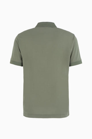 Emporio Armani ,Soft Fabric Olive Polo Shirt