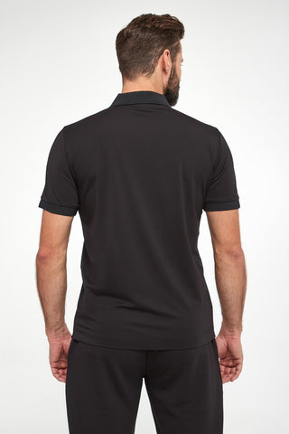 Emporio Armani ,Soft Fabric Black  Polo Shirt