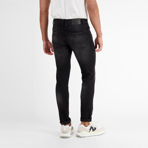 Lerros,5-Pocket-Denim In Used-Look, RELAXED FIT, black