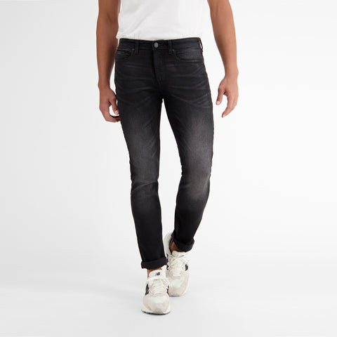 Lerros,5-Pocket-Denim In Used-Look, RELAXED FIT, black