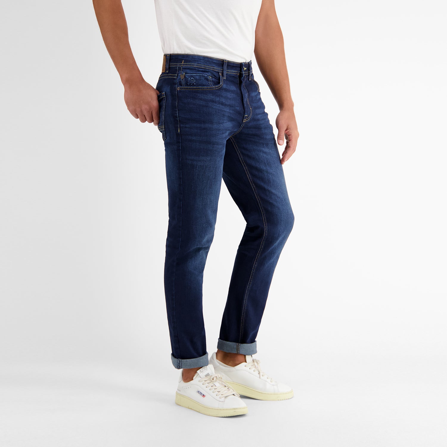 Lerros, 5-Pocket-Denim in Used-Look, RELAXED FIT, blue