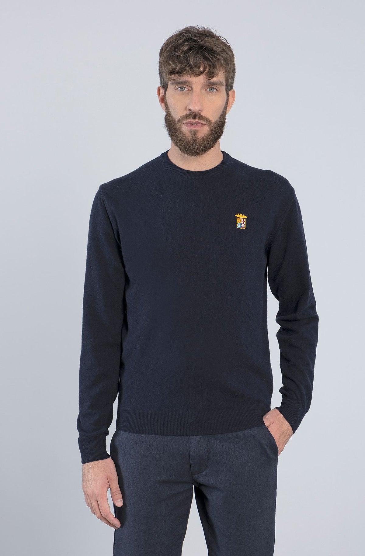 Marina Militare,Navy Crew Neck Sweater