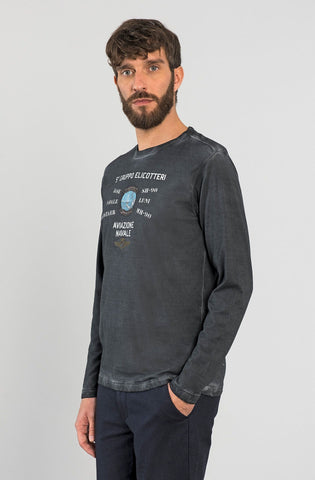 Aviazione Navale,Grey Long Sleeve T-Shirt