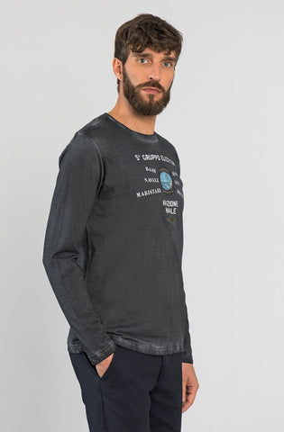 Aviazione Navale,Grey Long Sleeve T-Shirt