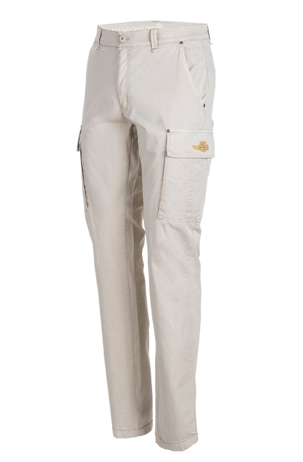 Aviazone Navale,Beige Cargo Pants Marina Militare