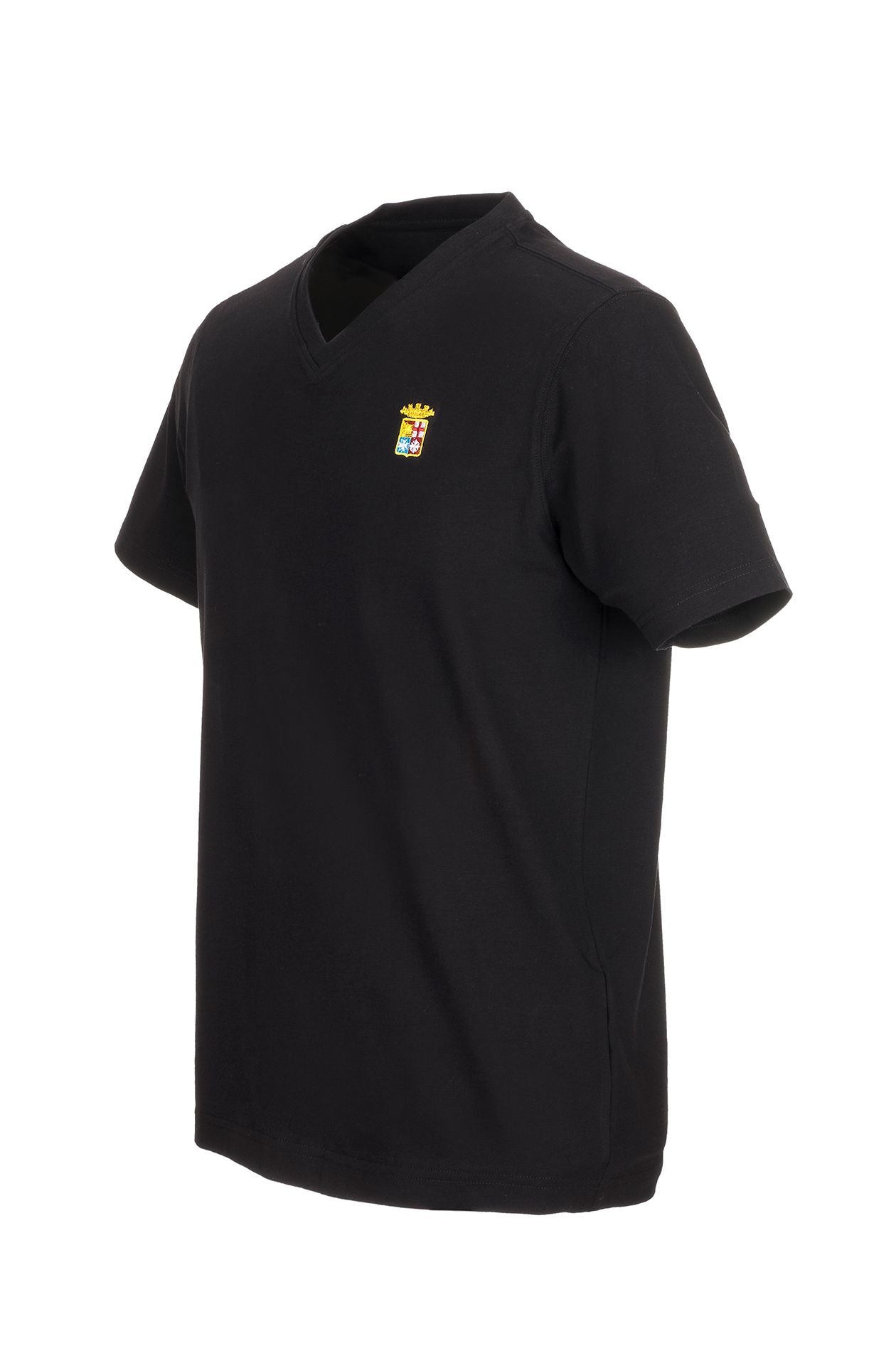 Marina Militare,Black Basic V-Neck T-Shirt