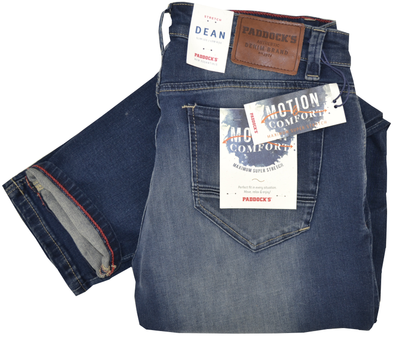 Paddock's Jeans Dean In Blue Medium Heavy Moustache