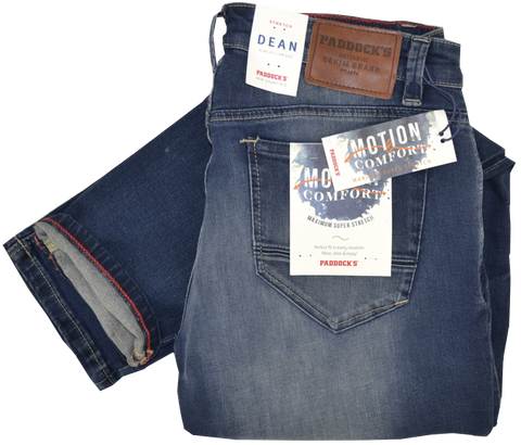 Paddock's Jeans Dean In Blue Medium Heavy Moustache