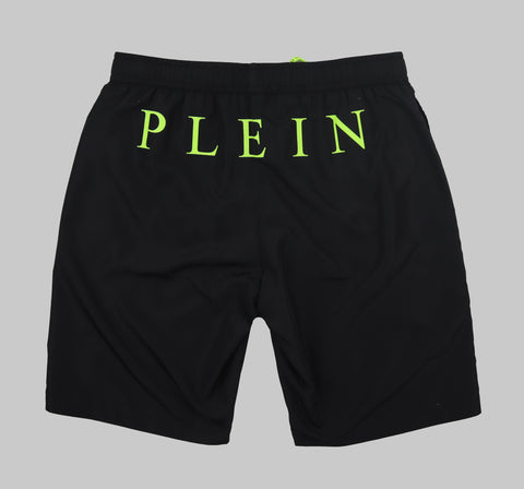 Philipp Plein, Black Swim Short With A Phosphoric Skull