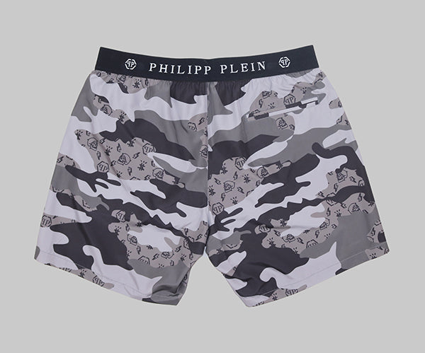 Philipp Plein, Black And Grey Swim Short