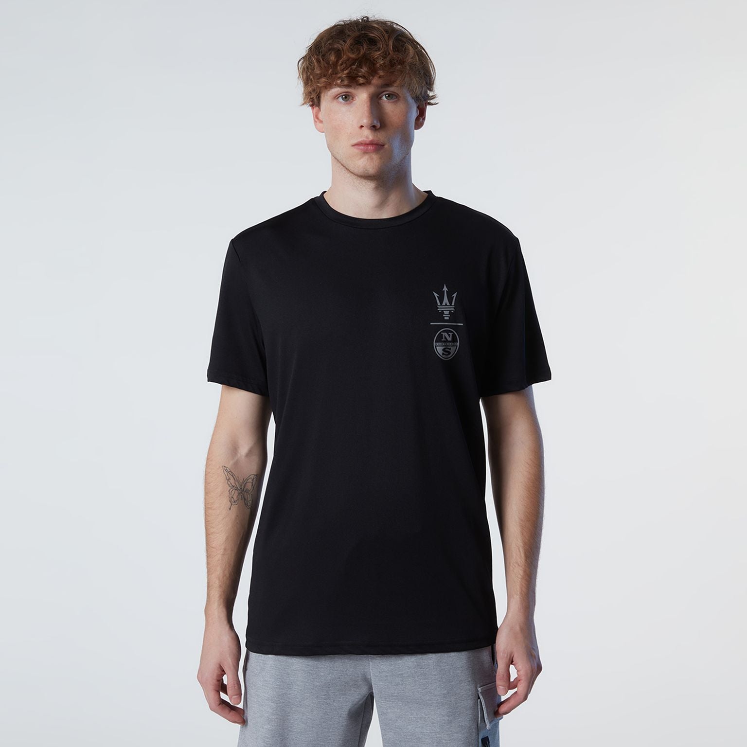 North Sails By Maserati, Black Recycled Jersey T-Shirt