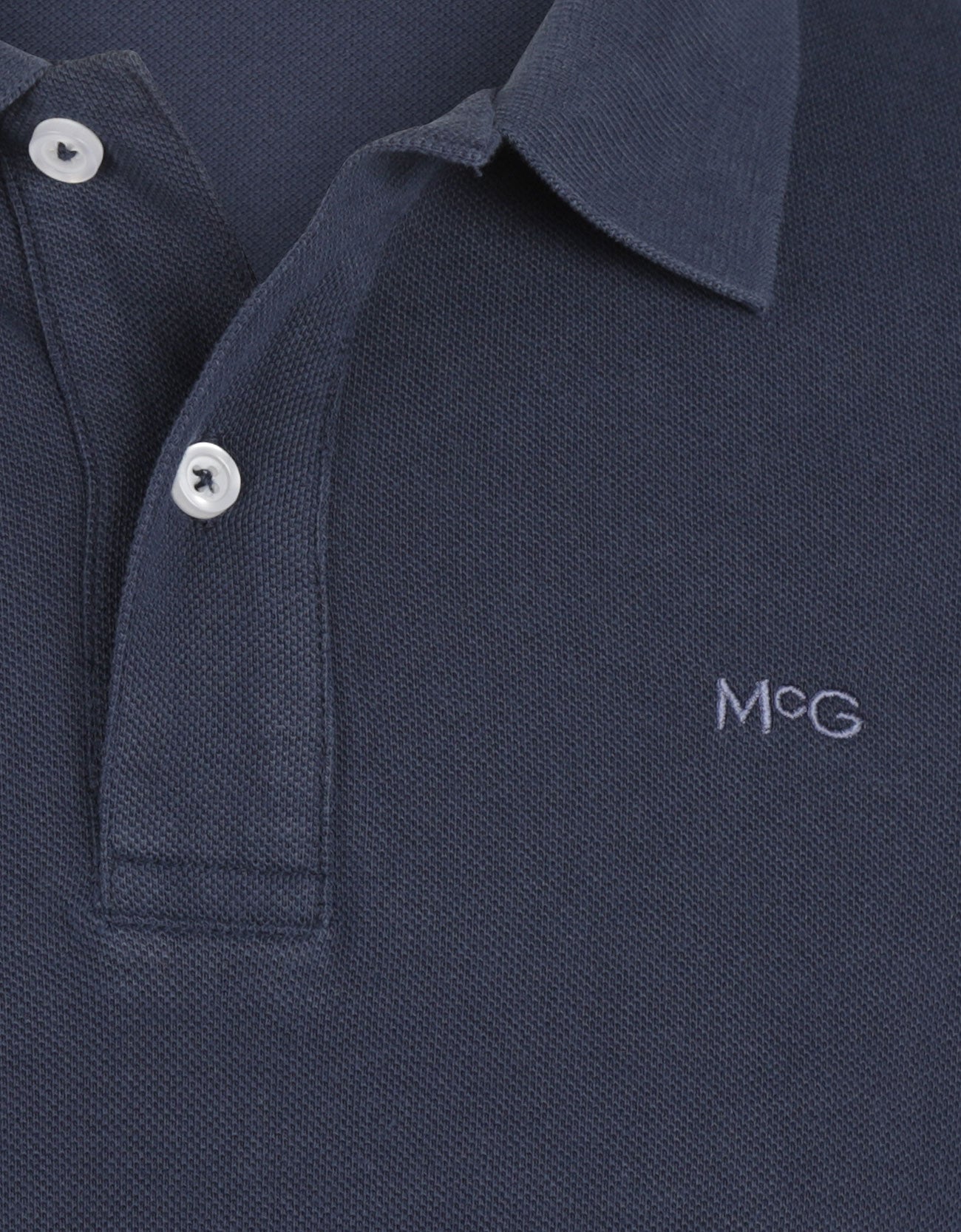 McGregor, Long Sleeves Pique Navy Polo Shirt