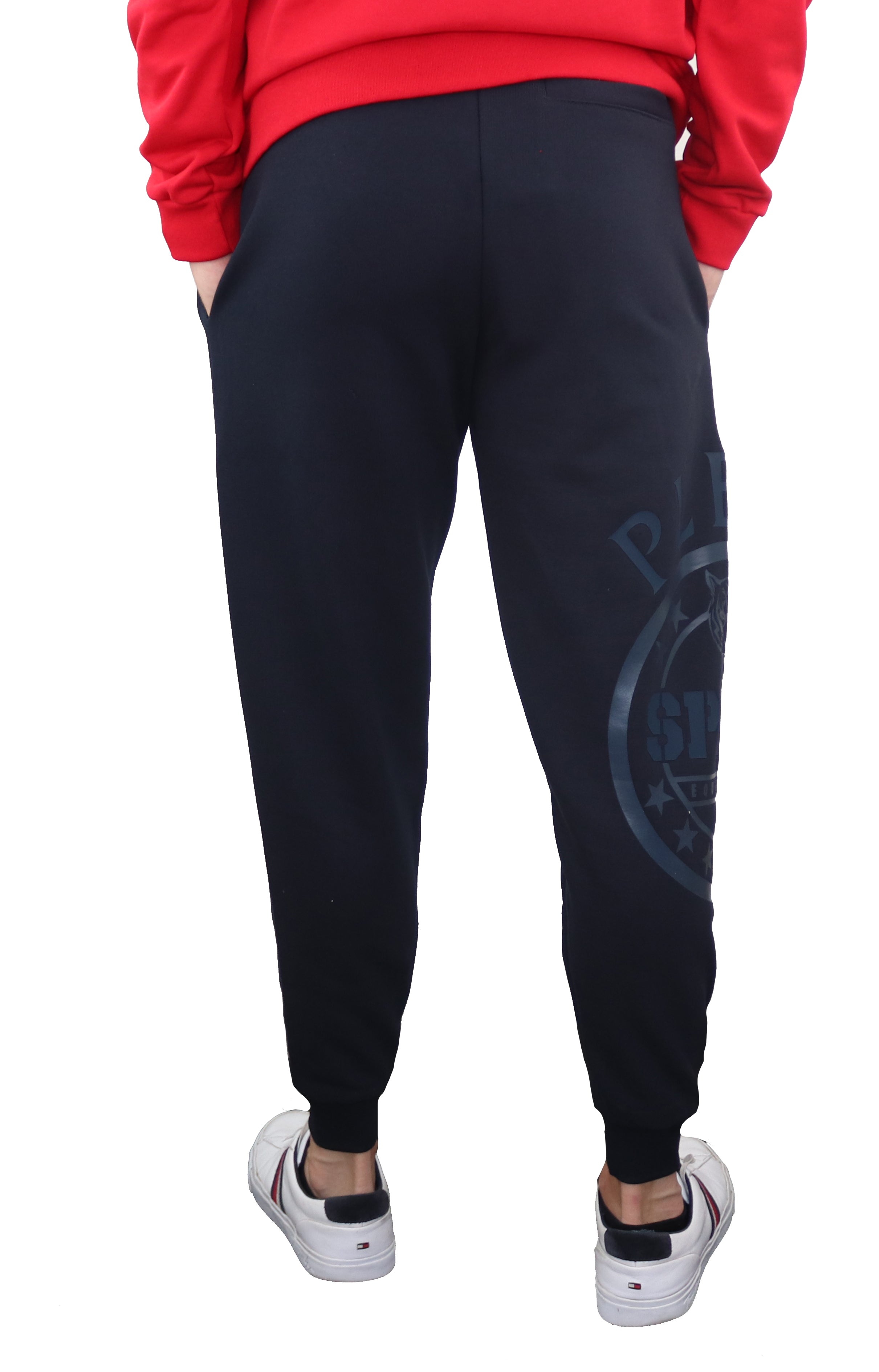 Plein Sport, Navy Sweatpants with Logo