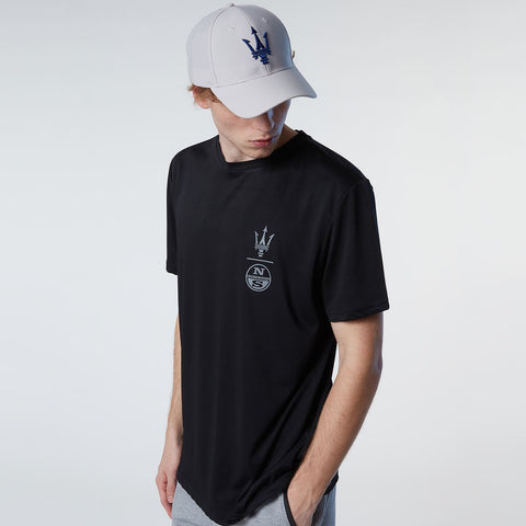 North Sails By Maserati, Black Recycled Jersey T-Shirt