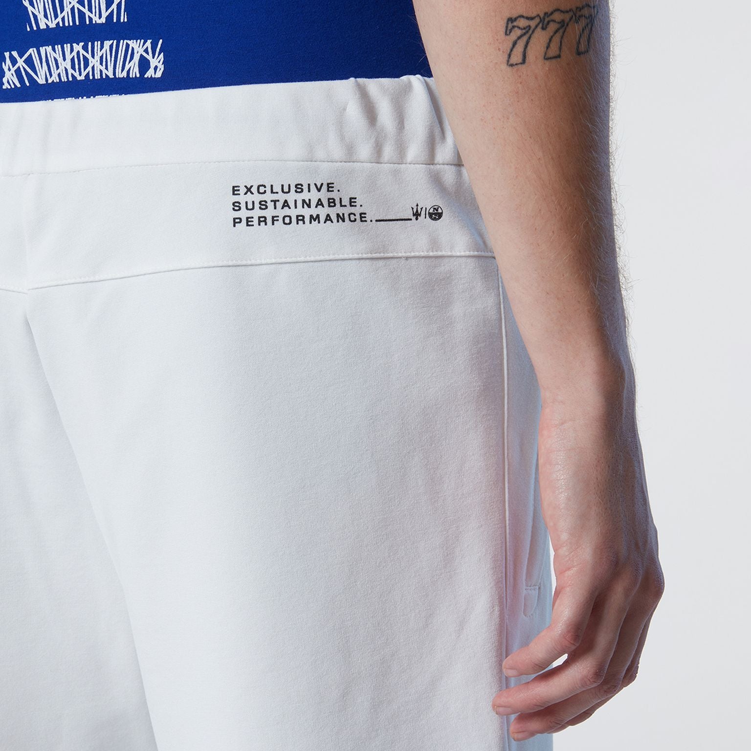 North Sails By Maserati, Interlock Sweat White Shorts