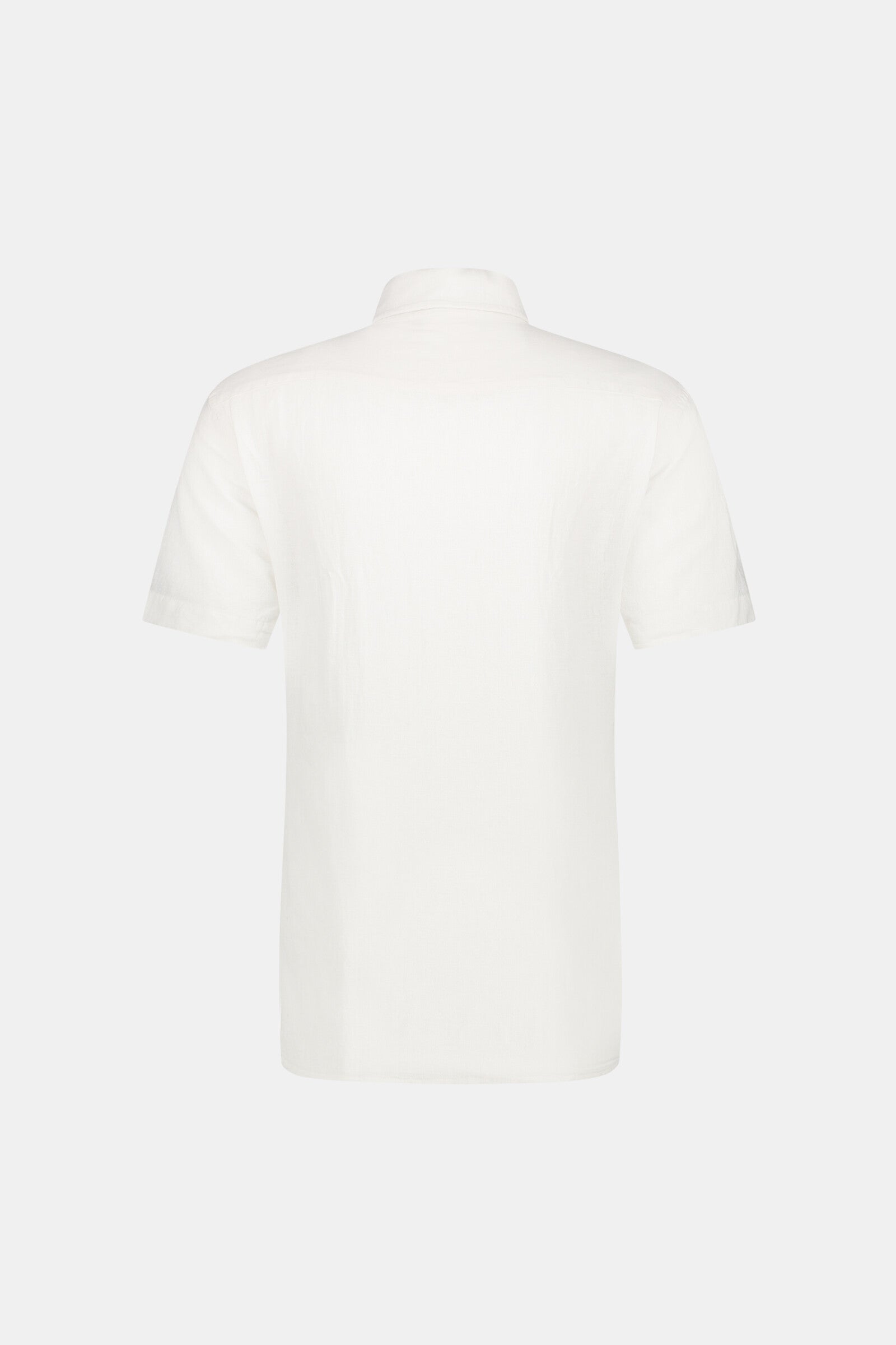 Mcgregor, White Regular Fit Short-Sleeved Shirt In Cotton And Linen