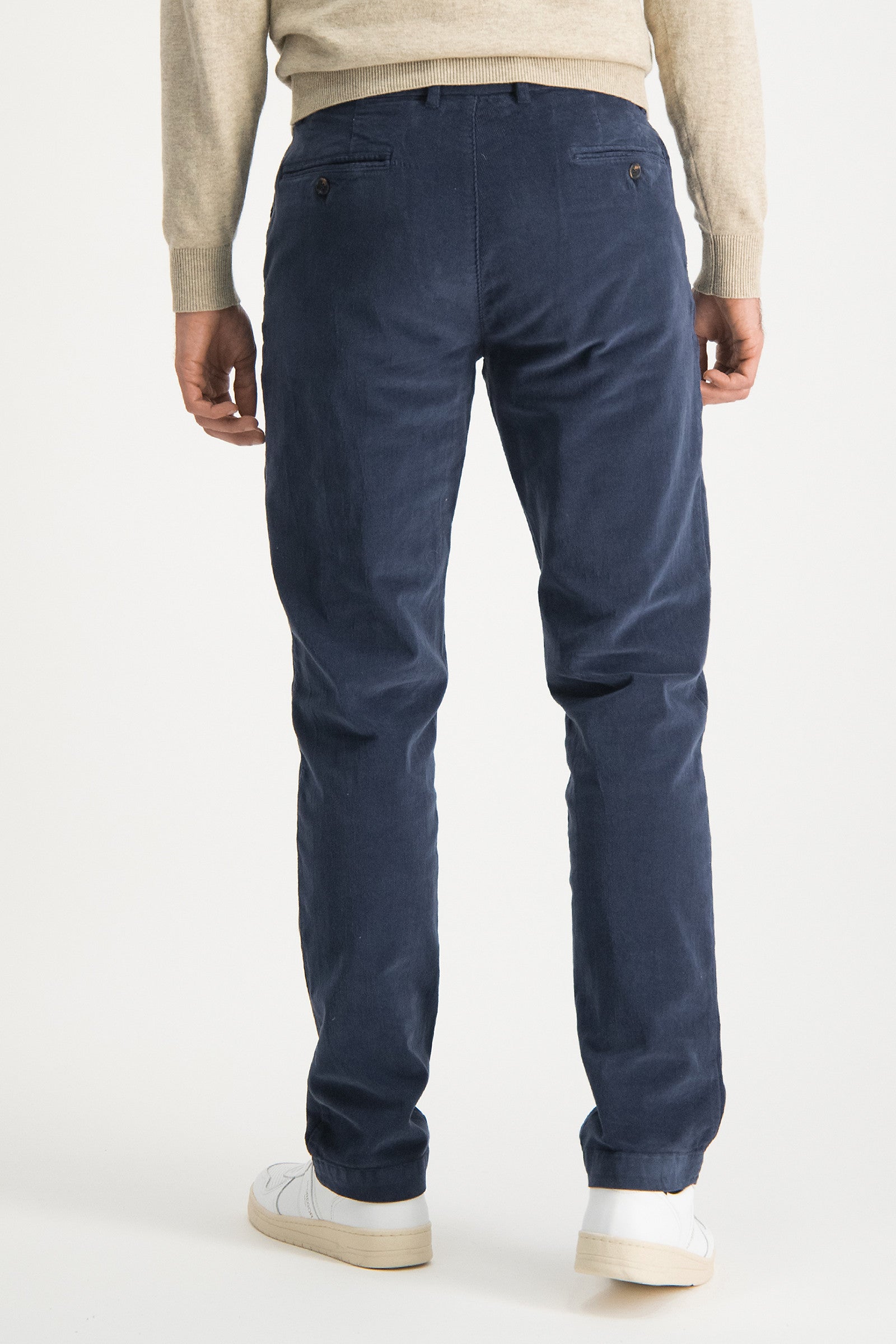 McGregor, Navy Garment Dyed Regular Fit Chino With Fine Corduroy