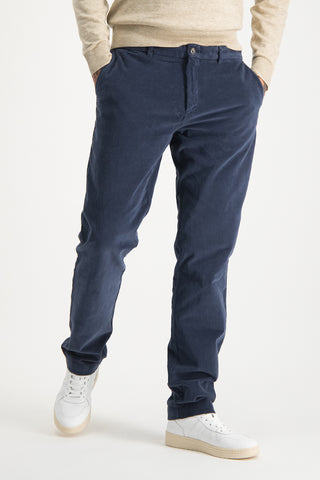 McGregor, Navy Garment Dyed Regular Fit Chino With Fine Corduroy