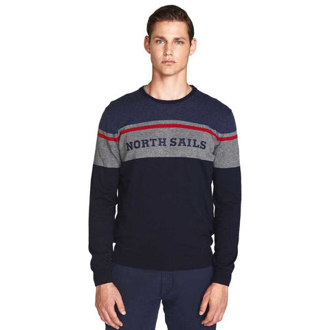 North Sails Striped Round Neck Pull Over