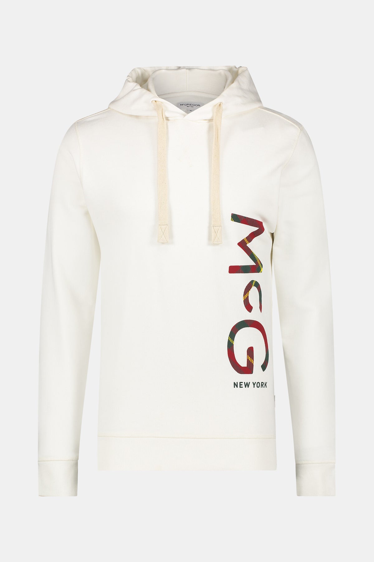 McGregor,Tartan Logo White Hooded Sweat