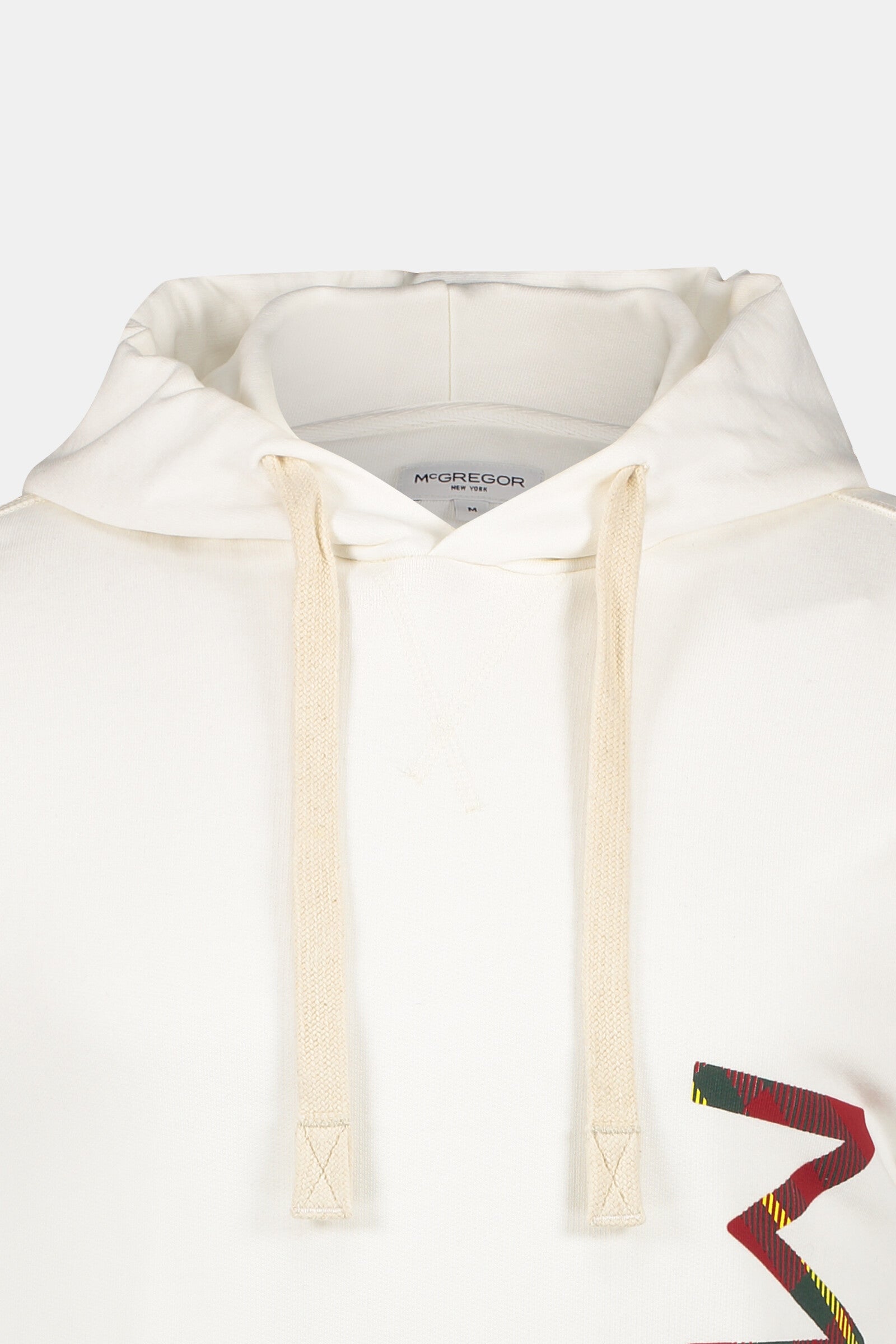 McGregor,Tartan Logo White Hooded Sweat